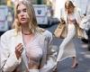 Elsa Hosk flashes her incredible abs in a crop top four months after giving ...