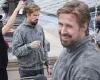 Ryan Gosling shows off a bloody cut on his forehead on The Gray Man set