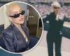 Christina Aguilera is chic in black satin as she preps for concerts at historic ...