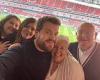 James Corden reunites with family as he leads the stars supporting England at ...