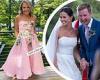 Katie Couric shows off her pink 'mother of the bride' gown she wore to her ...