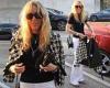Alana Stewart, 76, looks like a rock chick in a houndstooth jacket and white ...