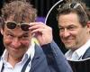Dominic West looks animated as he arrives at Day 10 of Wimbledon on his own