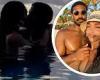 Michael B. Jordan and girlfriend Lori Harvey kiss as they enjoy a dip in an ...
