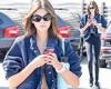 Kaia Gerber cuts a very stylish figure as she arrives at a gym in Los Angeles