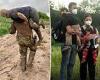 Powerful photo shows a Border Patrol agent carrying a hurt illegal immigrant to ...