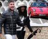 Simon Cowell test drives an electric classic Porsche after a stroll with friend ...