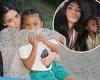 Kim Kardashian and her son Saint, five, share a sweet embrace after a trip to ...