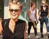 Sharon Stone steps out to shop for sunglasses with her rarely-seen son Roan, ...