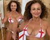 Nadia Sawalha, 56, flaunts her figure in an England bikini for the Euro 2020 ...