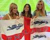 Amanda Holden, Michelle Keegan, and Tess Daly show support for the England ...