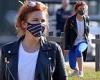 Isla Fisher exercises in a leather jacket and leggings as Sydney's lockdown ...