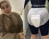 MAFS' Cathy Evans waddles around in a nappy as she recovers from liposuction