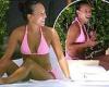 Karrueche Tran dons pink bikini poolside to enjoy 'me time' in Miami Beach