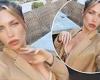 Abbey Clancy flaunts figure in cleavage-revealing bra and blazer as she teases ...