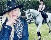 Madonna gets back on the saddle to horse around on ranch with  her children: ...