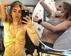 Suki Waterhouse looks in high spirits as she poses in the mirror and goes ...