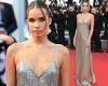 Cannes Film Festival: Hana Cross wows in a plunging dress on the red carpet at ...