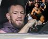 Conor McGregor sips on a beer in his car on his first outing since his ...