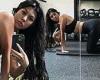 Kourtney Kardashian rocks a sports bra for sweaty workout... after wedding ...