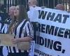 sport news Newcastle fans PROTEST against top-flight outside No 10 Downing Street over ...
