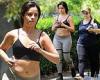 Camila Cabello rocks leggings and a sports bra while enjoying a hike with her ...