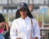 Naomi Campbell, 50, is seen with her newborn daughter for FIRST TIME