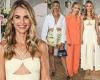 Vogue Williams is joined by Ferne McCann and Katie Piper at her children's wear ...