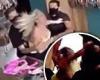 Terrifying moment two thieves tie up Brazilian bikini shop owner and hold her ...