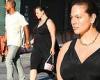 Pregnant Ashley Graham keeps cool in floaty black dress as she heads to dinner ...