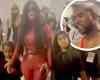Kim Kardashian and Kanye West reunite backstage with their kids in matching ...
