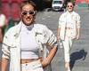 Ashley Roberts wears all white ensemble as she steps out after presenting Heart ...