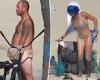 Naked homeless man brazenly hold his penis near Venice Beach boardwalk