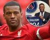 sport news Gini Wijnaldum 'didn't feel loved and appreciated' by some at Liverpool as he ...