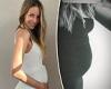 Jennifer Hawkins poses shows off her growing baby bump in sweet selfie