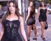 Chloe Ferry showcases her sizzling curves in a semi-sheer black lace mini