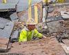 Burst water main tears vast sinkhole in Liverpool street sparking flooding and ...