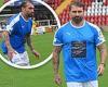 Ant Middleton works up a sweat as he takes part in a celebrity charity football ...