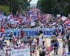 Thousands of Cuban protesters march on Washington for the second day