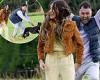 Michelle Keegan jumps for joy as she films exciting Brassic 4 scenes