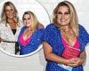 Nadia Essex stuns in a plunging pink and blue cocktail dress alongside Gemma ...