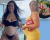 Ashley Graham pulls up her bikini bottoms and gobbles a box of Cheez-Its