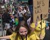 Hundreds of protesters join anti-vaccine march in London as they campaign ...