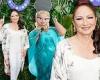 Gloria Estefan strikes a pose with her animated character Marta at Vivo ...