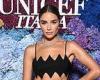 Olivia Culpo flaunts her washboard abs in daring cut-out LBD in Capri