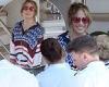 Jennifer Lopez is all smiles as she bids a fond farewell to the crew of her ...