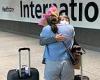 Tears and joy at airports as families separated for more than a year are ...