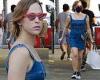 13 Reasons Why actress Tommy Dorfman dons a denim minidress as she steps out in ...