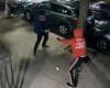Moment man, 35, is shot in the thigh by a gun-wielding robber on a Manhattan ...