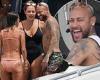 Neymar chats with swimsuit-clad beauties and soaks up the sun aboard yacht in ...
